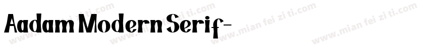 Aadam Modern Serif字体转换